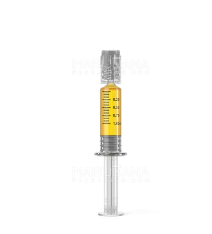 1ml Luer Lock Borosilicate Glass Syringe with Plastic Plunger - 100 Co